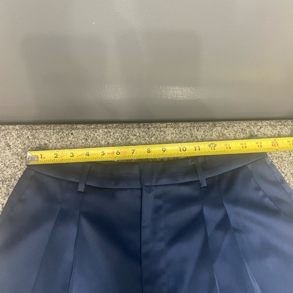 WAYF 2 Pc Blue Satin Crop Tie Top Wide Leg Pants W/pockets Parties Celebrating M - Picture 15 of 17